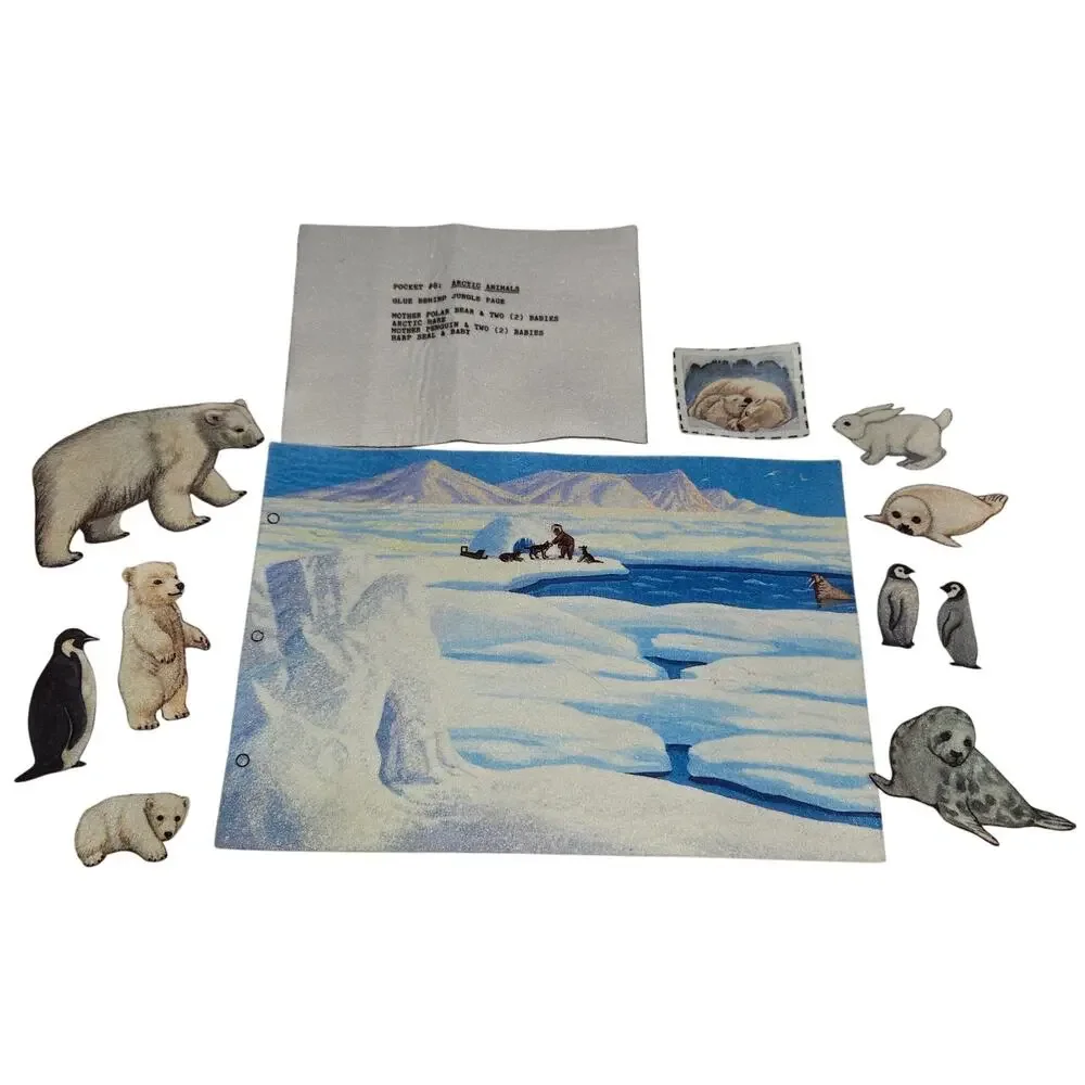 Unfinished Fabric Quiet Flannel Board Activity Book Animal‎ Habitats Farm 125+